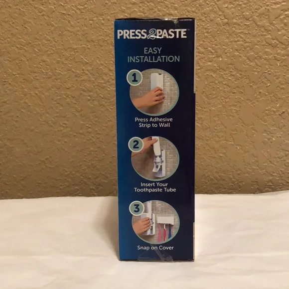 New in Box Press2Paste Hands Free Toothpaste Dispenser. Never used. Bonus holder - Picture 16 of 16